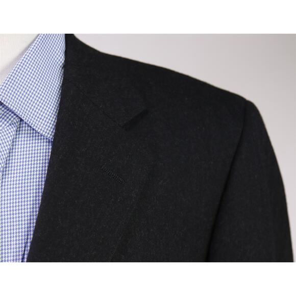 Brooks Brothers Black Herringbone Fleece Wool 2-Btn Blazer Jacket 39R - Picture 4 of 8